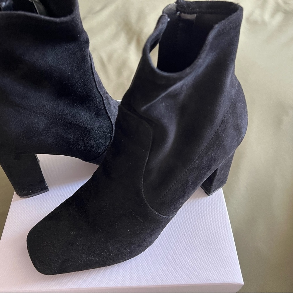 Marc Fisher Black Suede Ankle Booties
